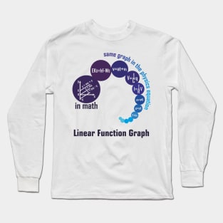 Linear function graph full - blue Long Sleeve T-Shirt